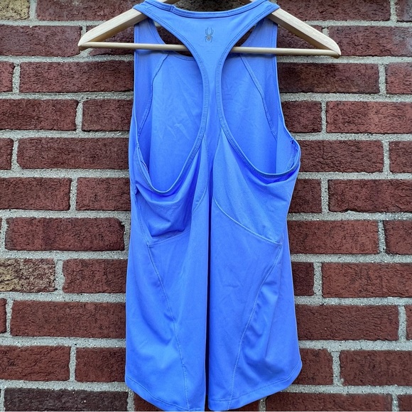 Spyder Active Womens Sleeveless Racer Back Tank Top Gym Activewear Purple Medium - Picture 2 of 8